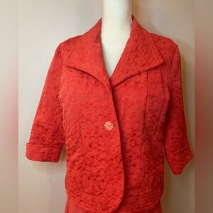 Patchington Coral One-Button Blazer Size L Fancy & Fun